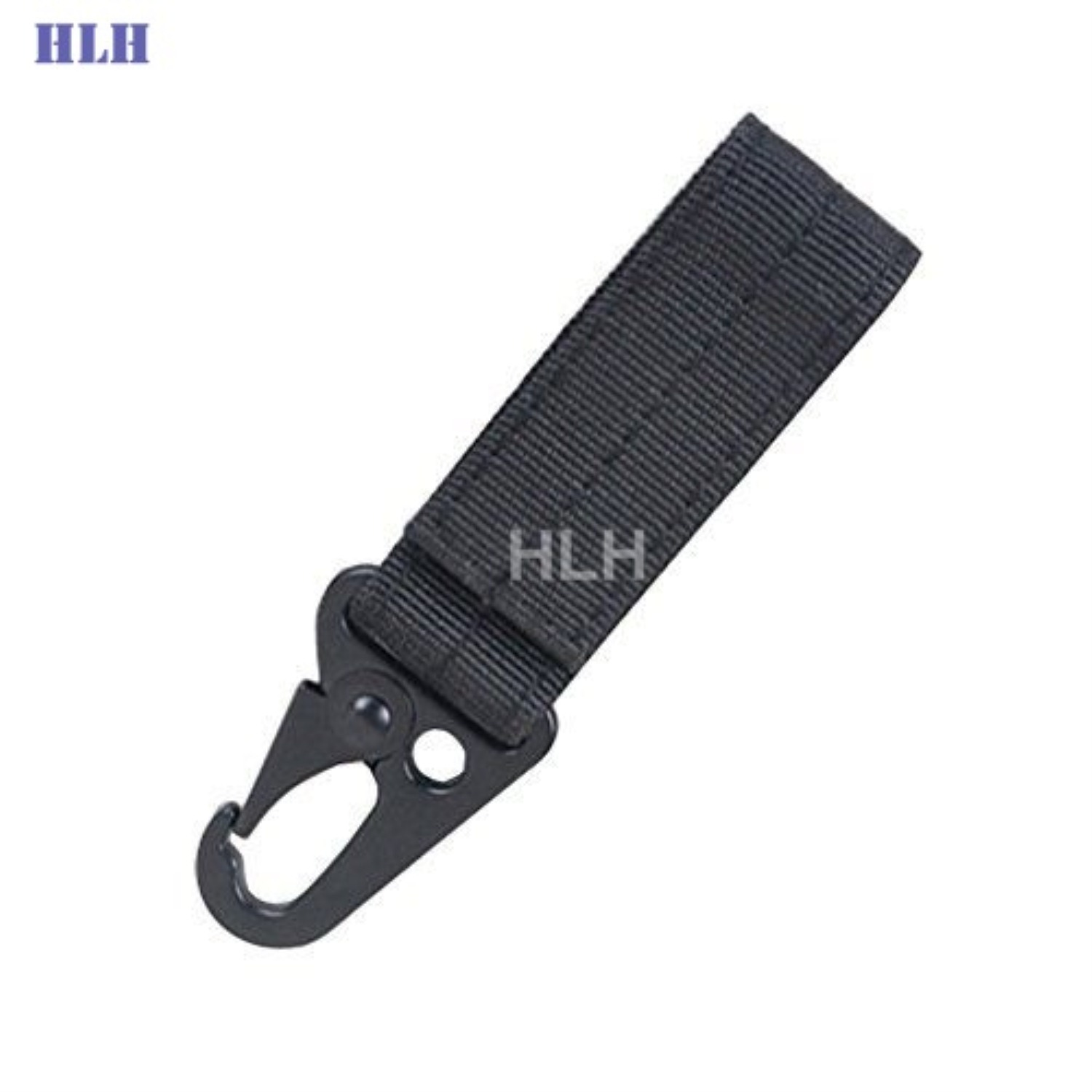 Outdoor Military Hiking Belt Tactical Molle Key Chain Black